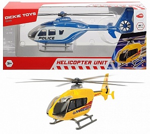 Вертолет EC 135 die-cast с крутящимися лопастями, 21 см, 2 вида (Dickie, 3714006)